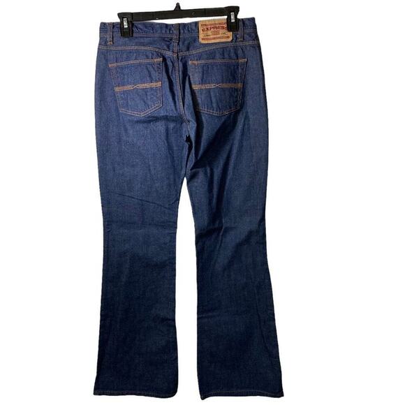 EXPRESS Precision Fit Women's Hipster Flare Denim Blue Hi-RiseJeans Size 5/6 - Picture 2 of 4